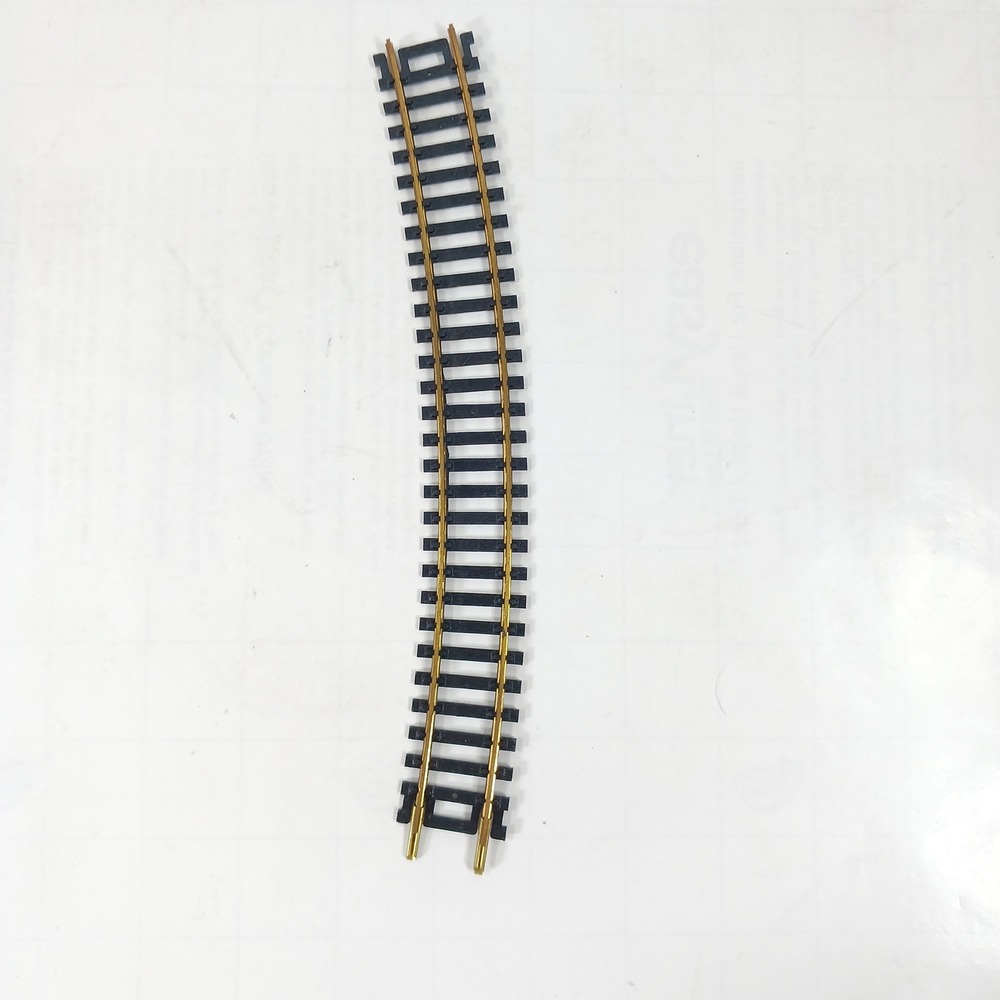 Lot of 26 Curved Model Train Track Brass Rail Snap-Fit Sections Black Ties 9 in - Picture 3 of 8